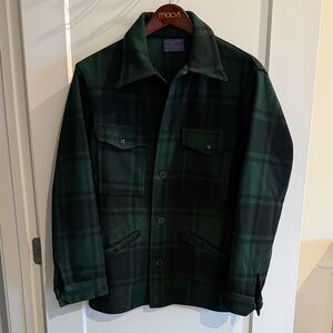 Vintage Pendleton 100% pure virgin wool Green Plaid Men's Jacket